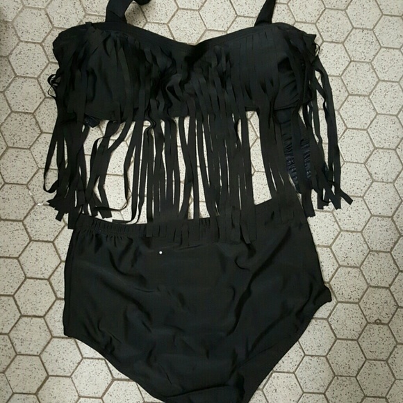 Newest Summer Plus Size Tassels Bikinis High - Picture 6 of 6